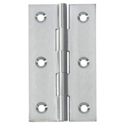 5x8.9cm Fixed Pin Hinge, Satin Chrome