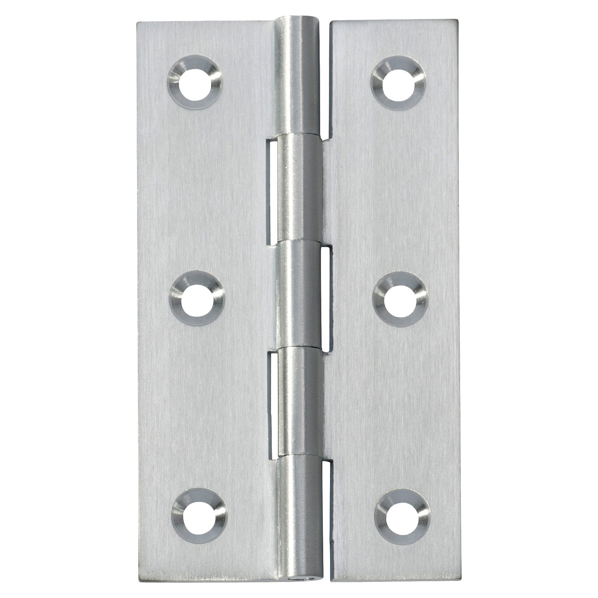 5x8.9cm Fixed Pin Hinge, Satin Chrome