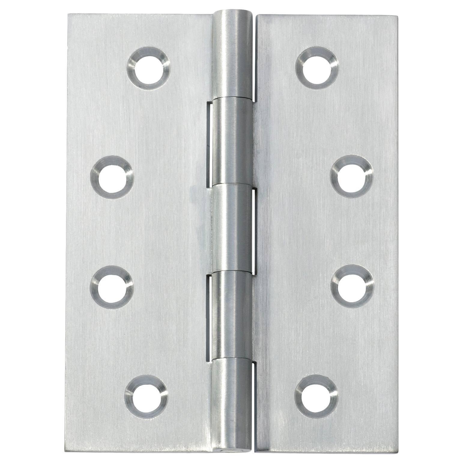 7.5x10cm Fixed Pin Hinge, Satin Chrome