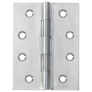 7.5x10cm Fixed Pin Hinge, Satin Chrome
