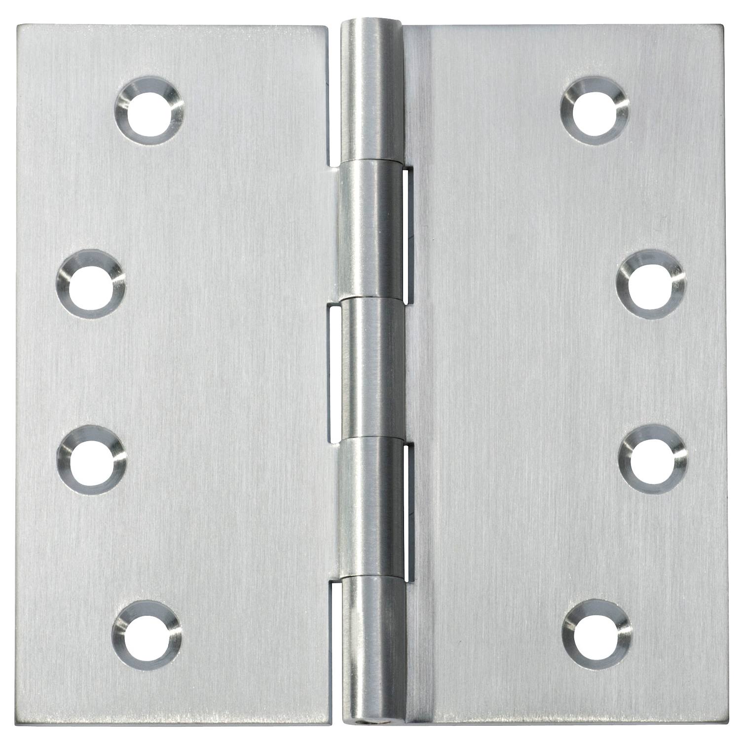 10x10cm Fixed Pin Hinge, Satin Chrome