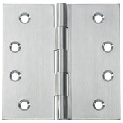 10x10cm Fixed Pin Hinge, Satin Chrome