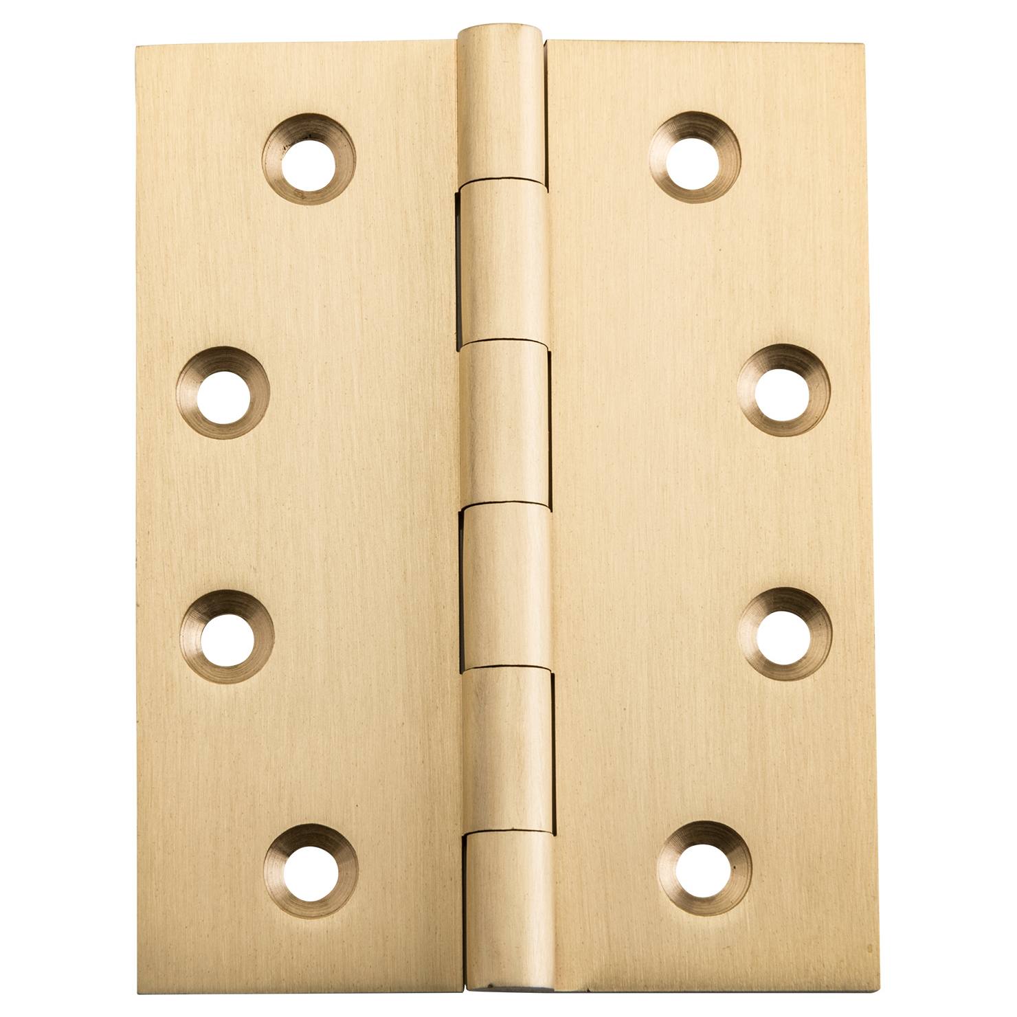 7.5x10cm Fixed Pin Hinge, Satin Brass