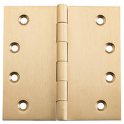 10x10cm Fixed Pin Hinge, Satin Brass