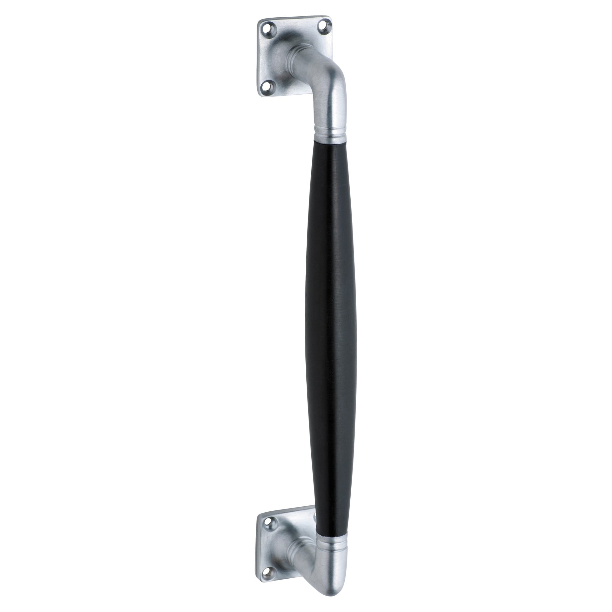 Pull Handle Amsterdam Black Timber, Satin Chrome