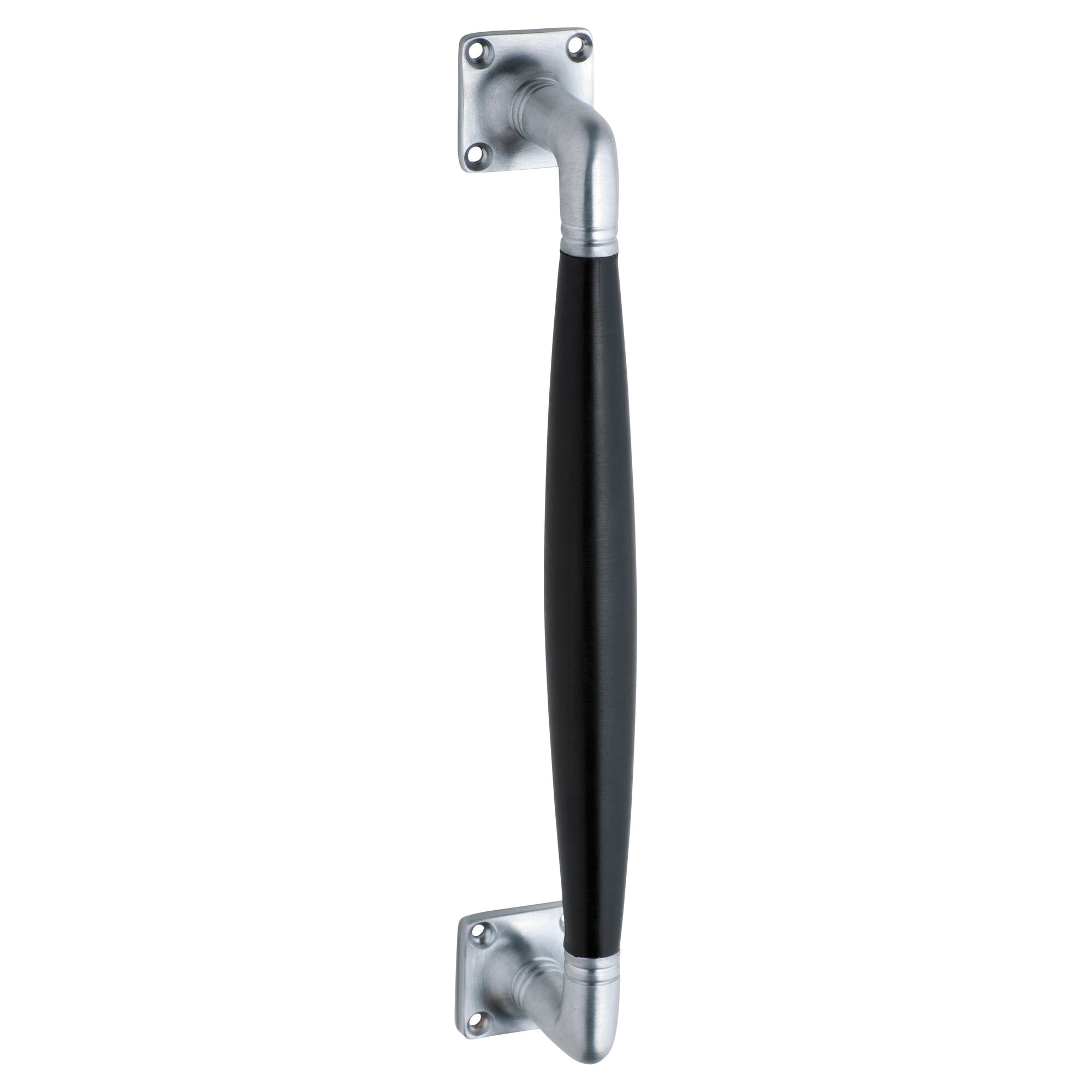 Pull Handle Amsterdam Black Timber, Satin Chrome