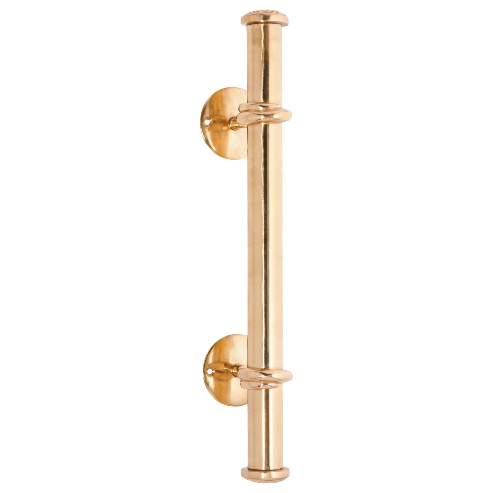 Rounded Pull Handle, Polished Brass