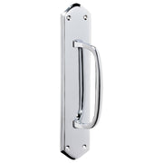 Offset Pull Handle w/Backplate, Chrome
