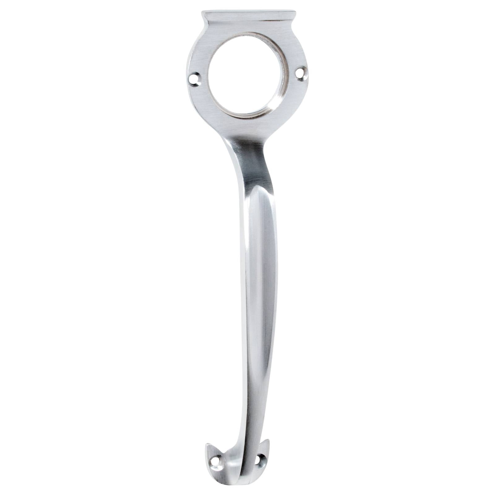 Pull Handle with Cylinder Hole, Satin Chrome