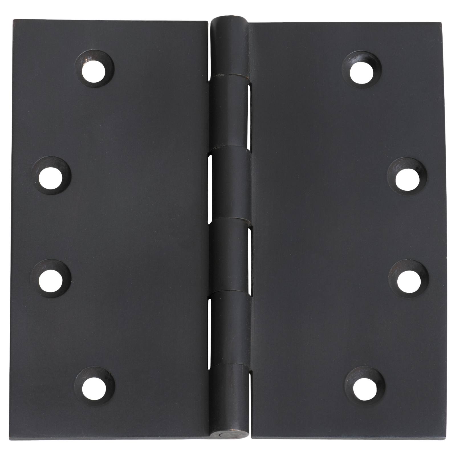 10x10cm Fixed Pin Hinge, Matte Black