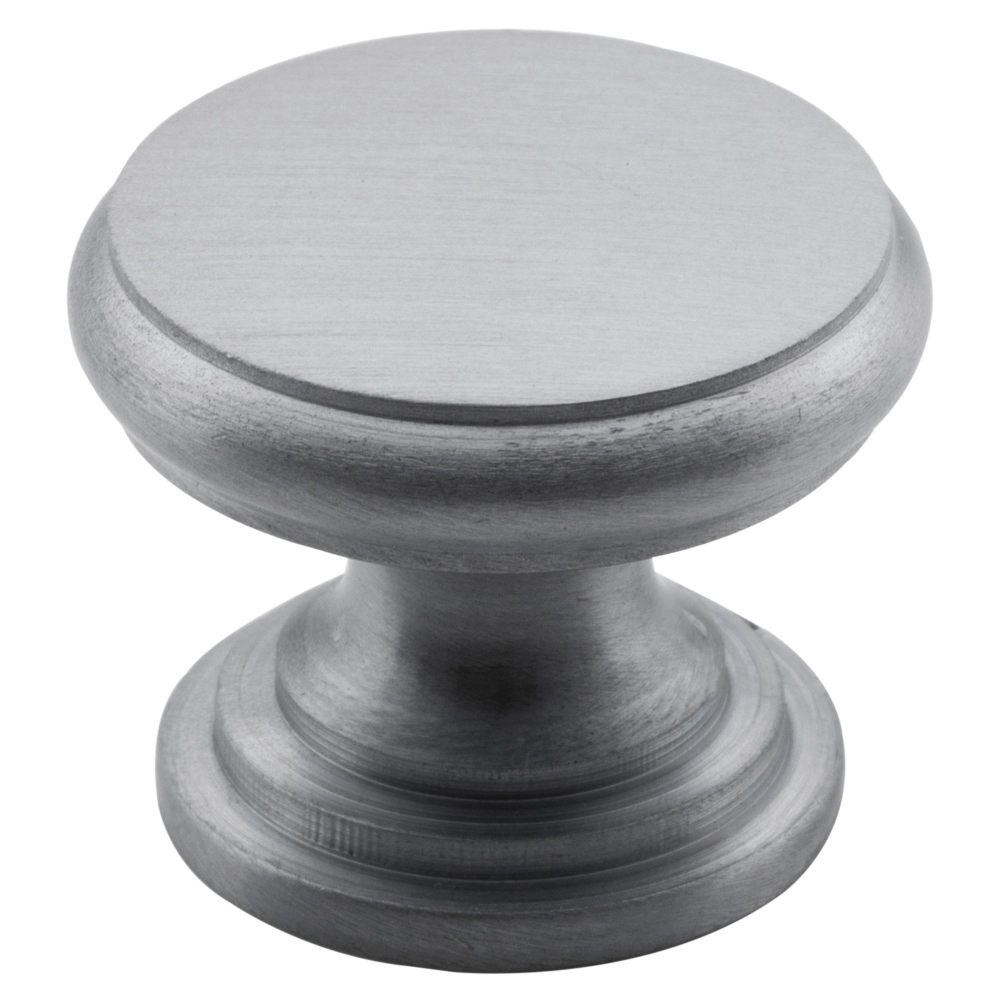 2.5cm Round Flat Cupboard Knob, Satin Chrome