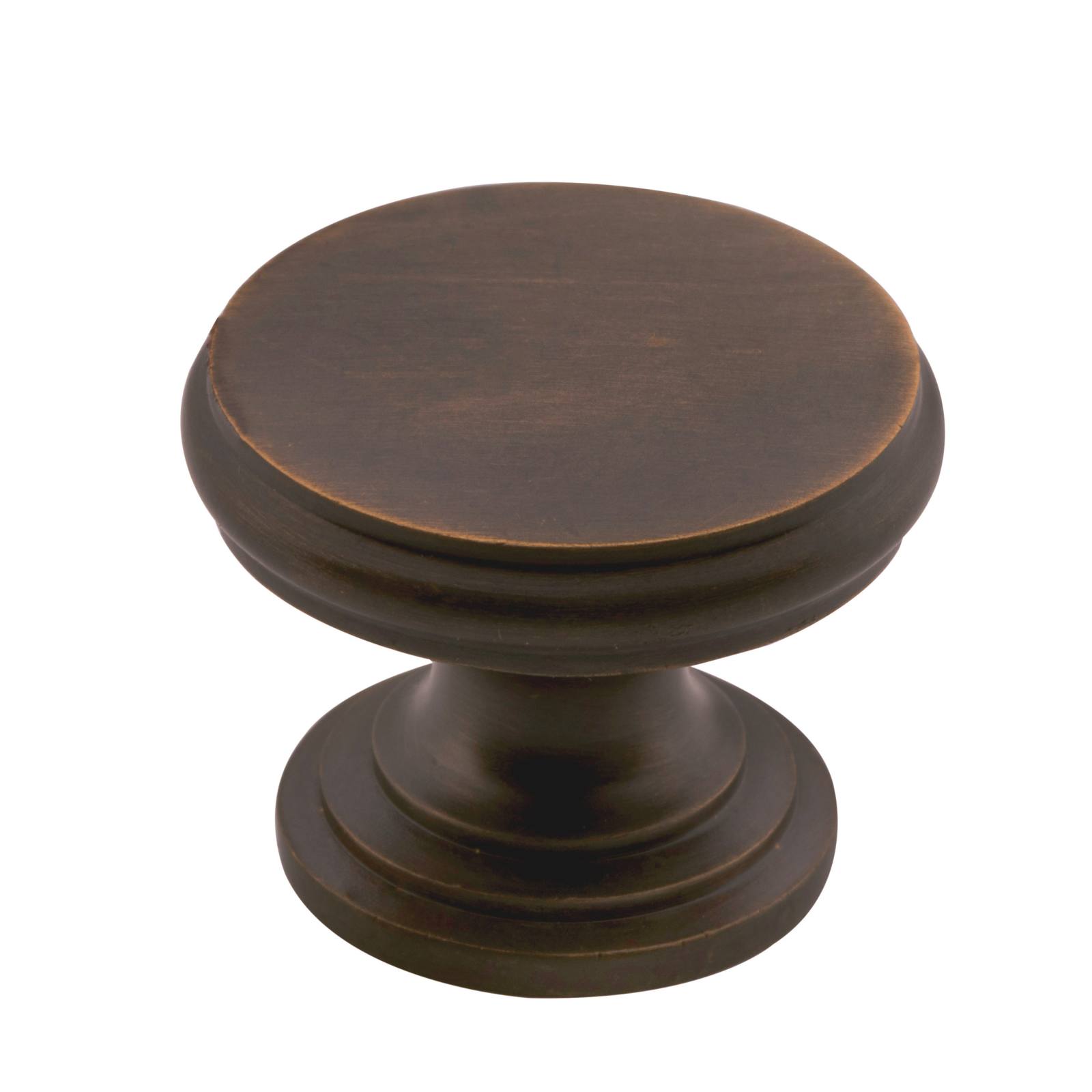 3.2cm Round Flat Cupboard Knob, Antique Brass