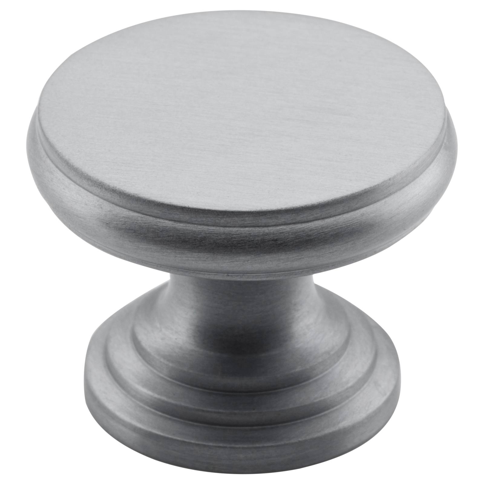 3.2cm Round Flat Cupboard Knob, Satin Chrome