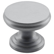 3.2cm Round Flat Cupboard Knob, Satin Chrome