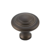 Medium Domed Cupboard Knob, Antique Brass