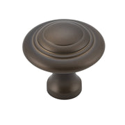 Large Domed Cupboard Knob, Antique Brass