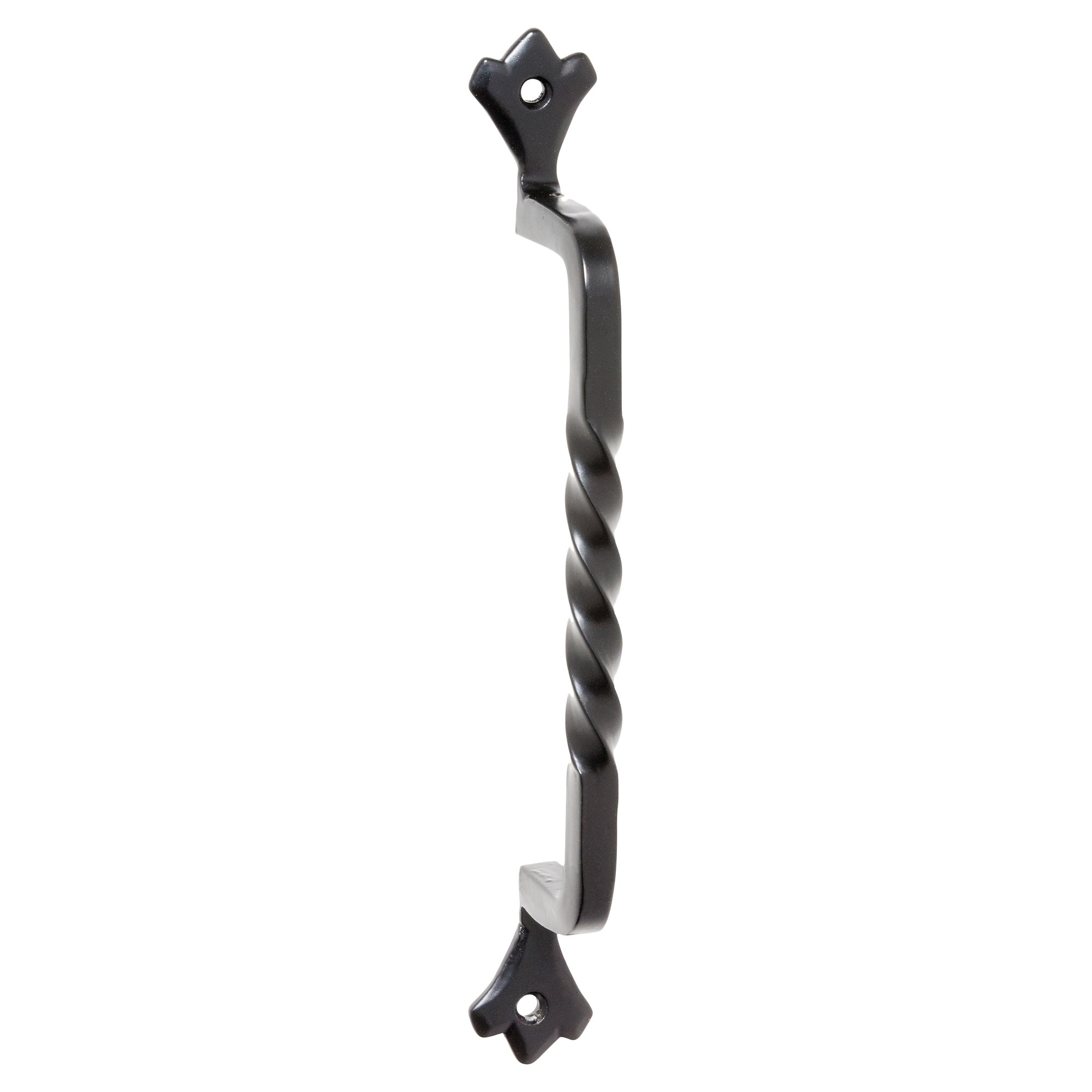 Large Twisted D-Pull Handle, Matte Blk, Matte Black Powder Coated