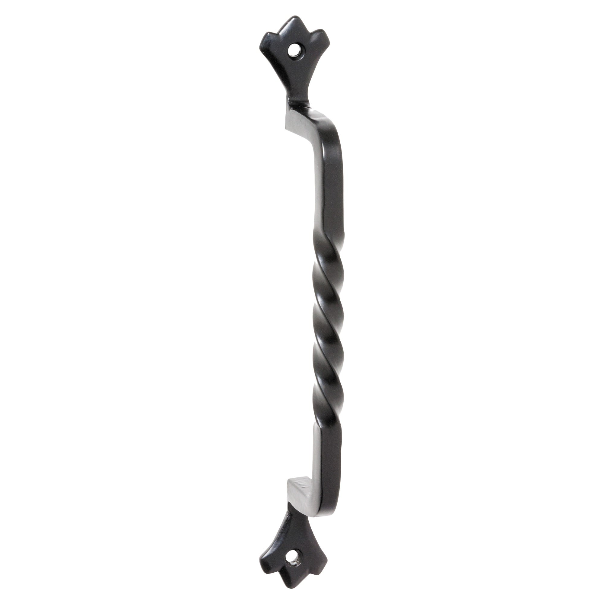 Large Twisted D-Pull Handle, Matte Blk, Matte Black Powder Coated