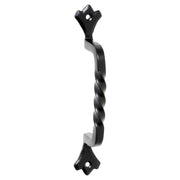 Small Twisted D-Pull Handle, Matte Blk, Matte Black Powder Coated