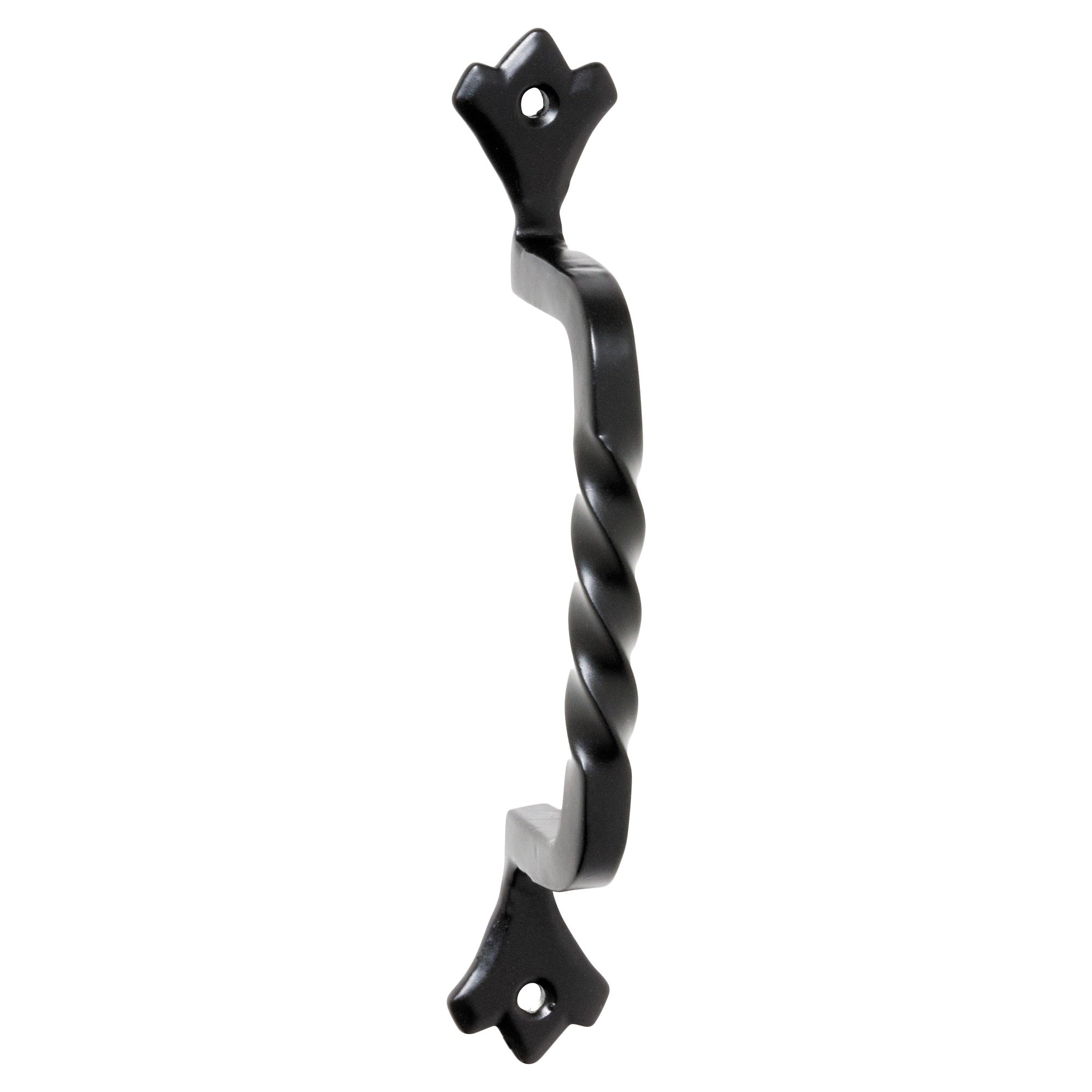Small Twisted D-Pull Handle, Matte Blk, Matte Black Powder Coated