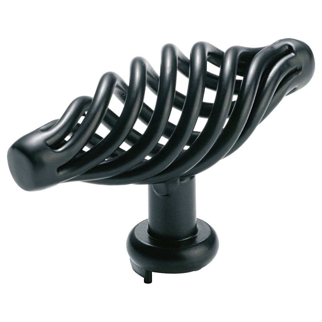 7.5cm Twisted Cage Pull Handle, Matte Blk