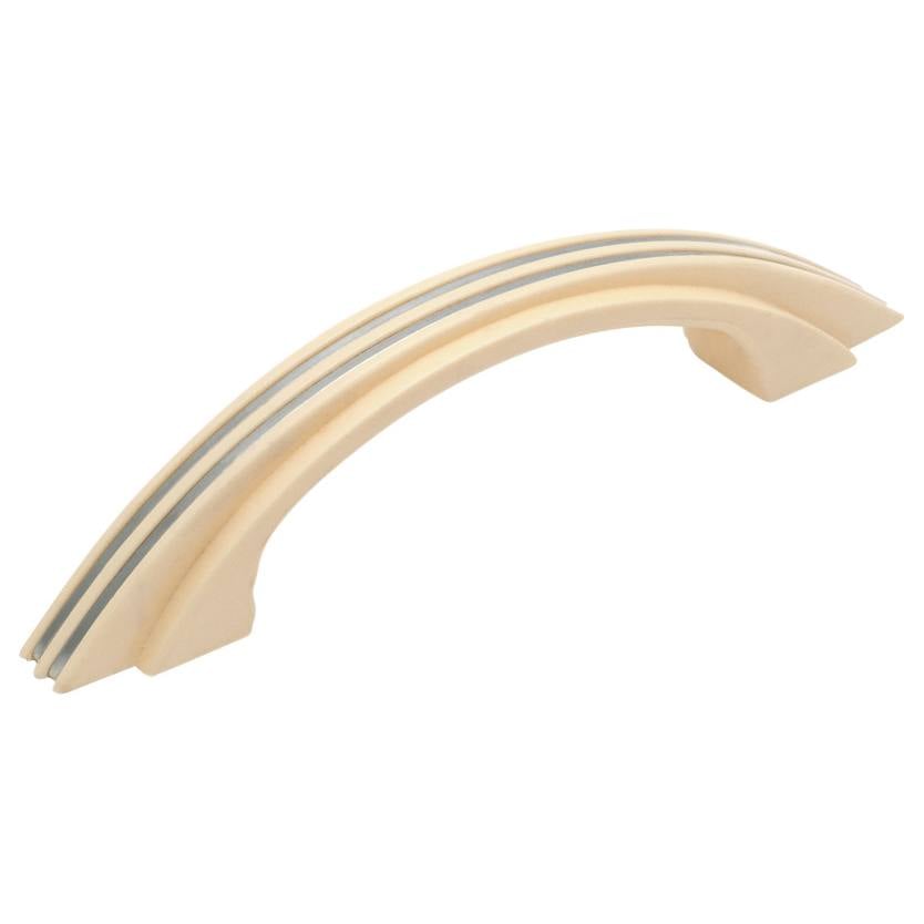 Deco Rainbow Pull Handle, Ivory/Chrome
