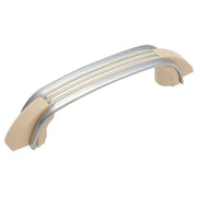 Retro Art Deco Pull Handle, Ivory/Chrome