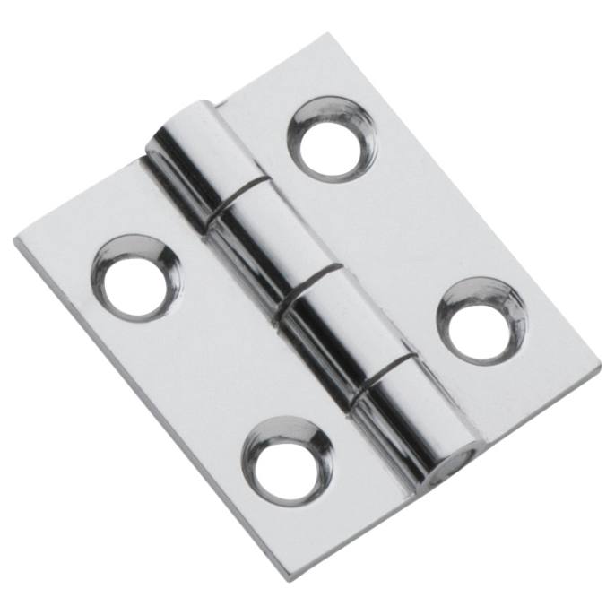 2.5x2.2cm Fixed Pin Cabinet Hinge, Chrome