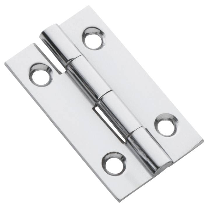 3.8x2.2cm Fixed Pin Cabinet Hinge, Chrome