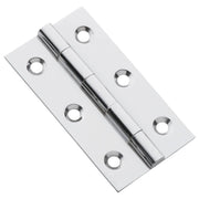 6.3x3.5cm Fixed Pin Cabinet Hinge, Chrome