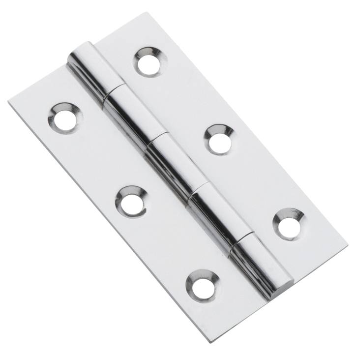 6.3x3.5cm Fixed Pin Cabinet Hinge, Chrome