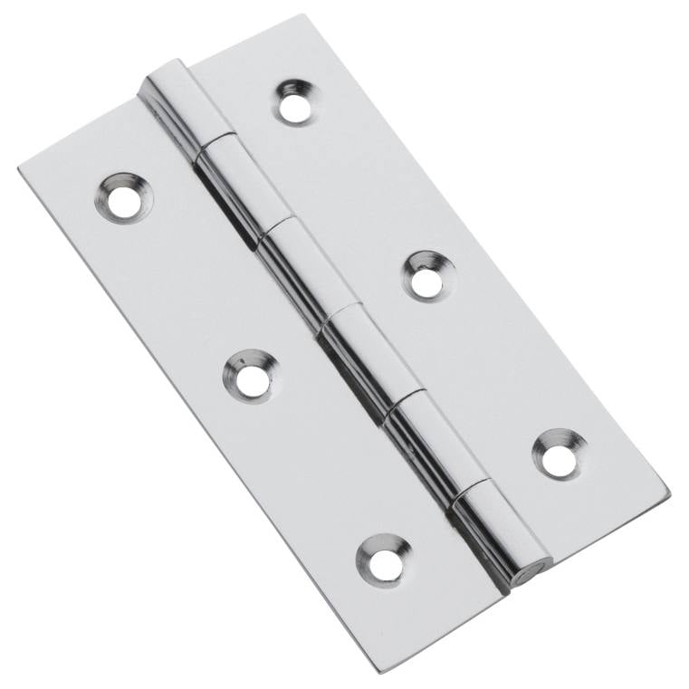 7.6x4.1cm Fixed Pin Cabinet Hinge, Chrome