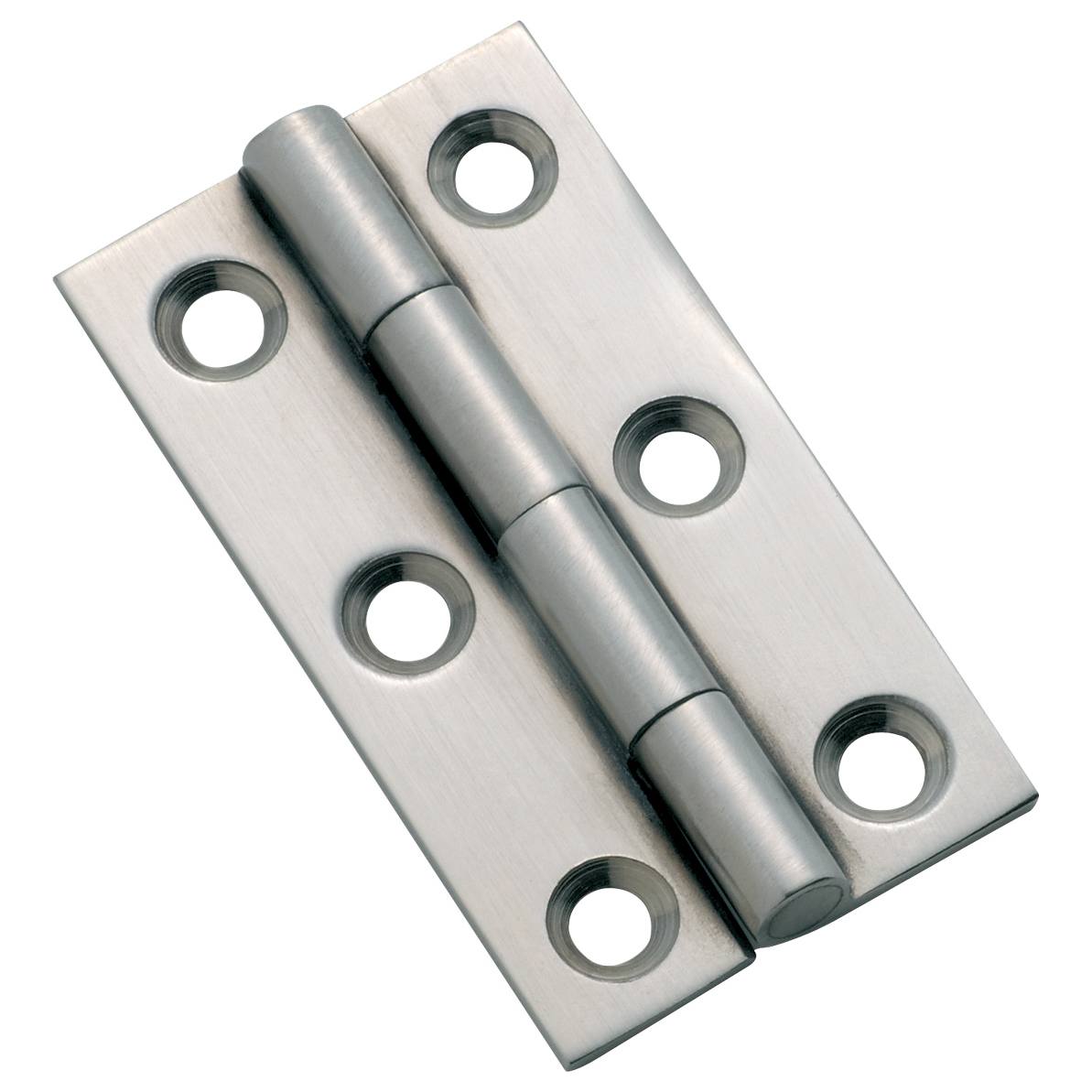 5x2.8cm Fixed Pin Cabinet Hinge, Satin Chrome