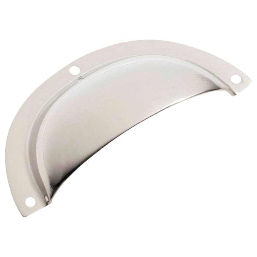 Pressed Plain Semicircle Drawer Pull, Nickel