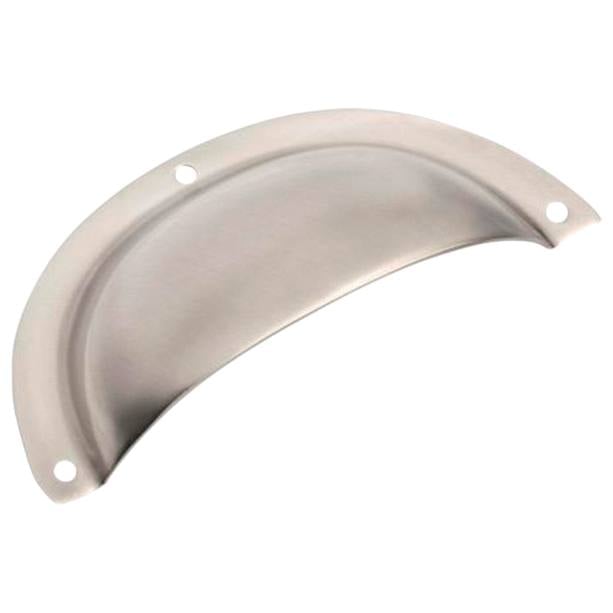 Pressed Plain Semicircle Drawer Pull, Atq Nickel
