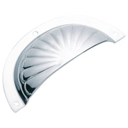 Pressed Fluted Semicircle Drawer Pull, Satin Ch