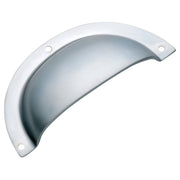 Pressed Plain Semicircle Drawer Pull, Satin Chrome