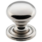 Extra Small Plain Cupboard Knob, Polished Nickel
