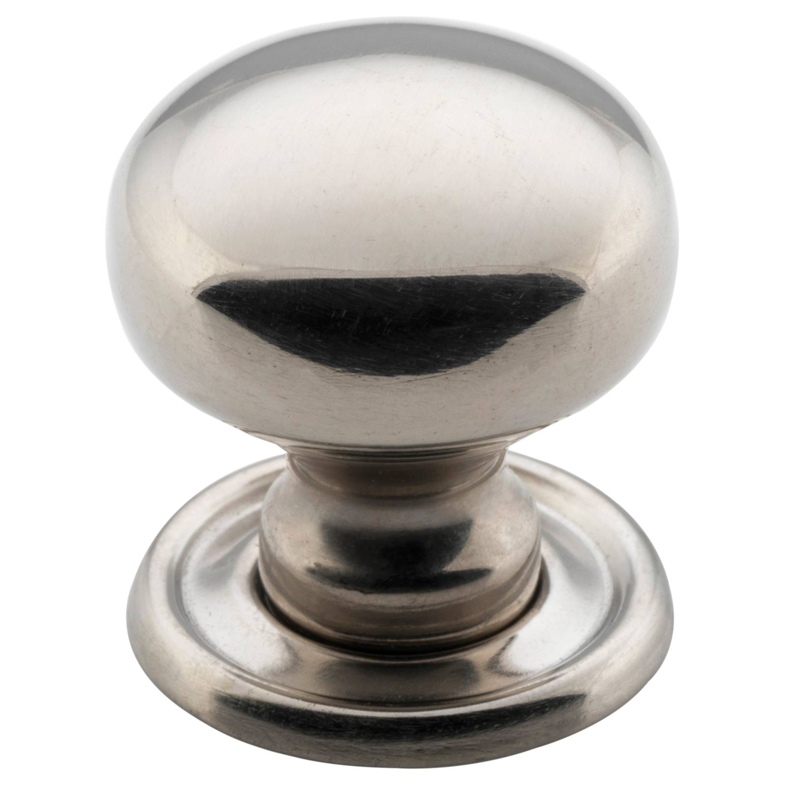 Small Plain Cupboard Knob, Polished Nickel