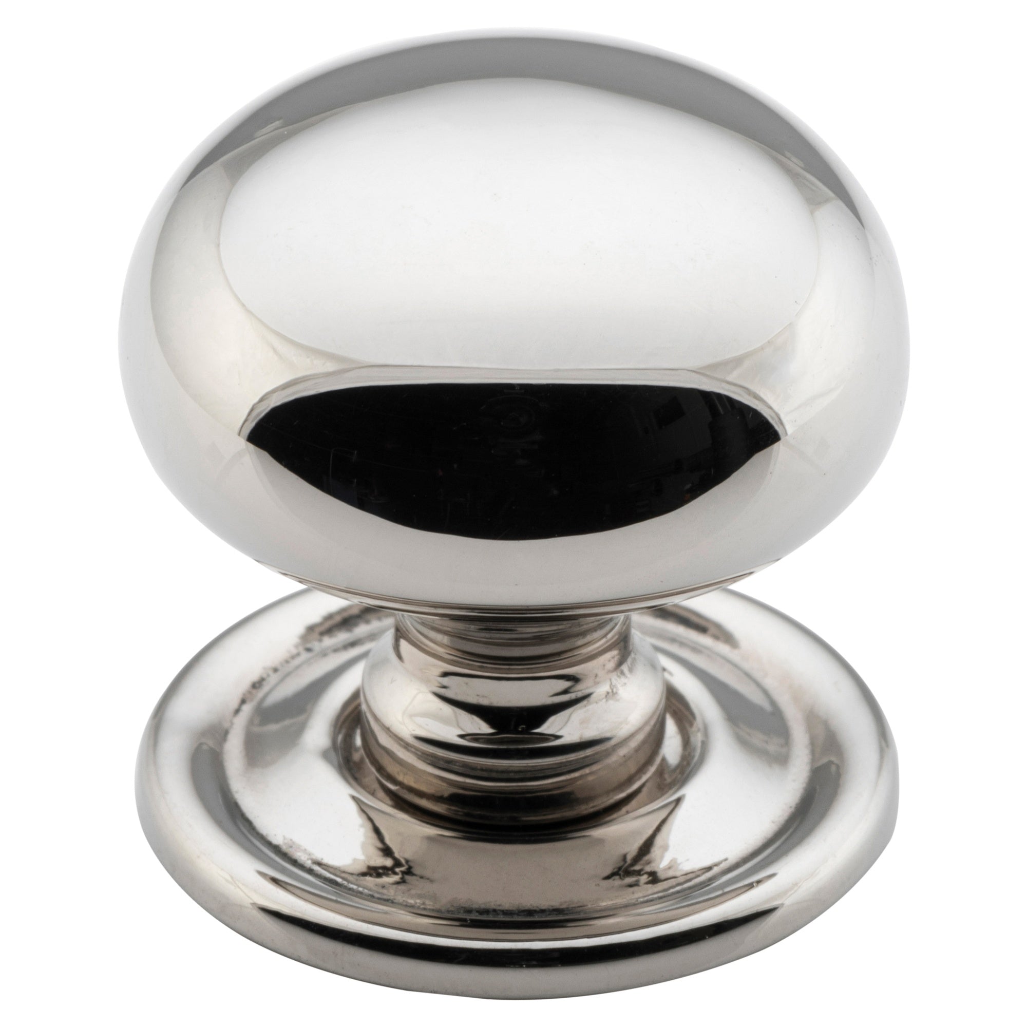 Medium Plain Cupboard Knob, Polished Nickel