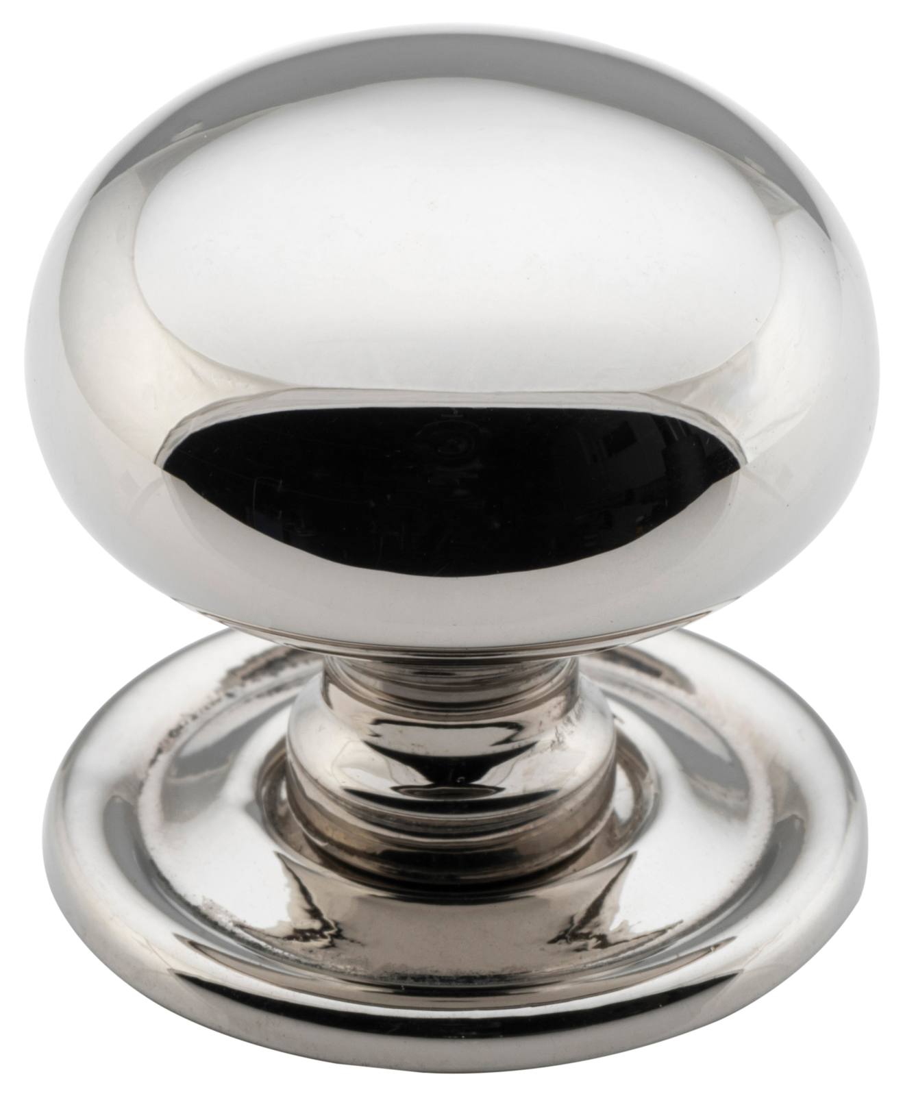 Medium Plain Cupboard Knob, Polished Nickel
