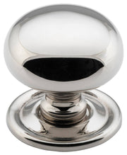 Medium Plain Cupboard Knob, Polished Nickel