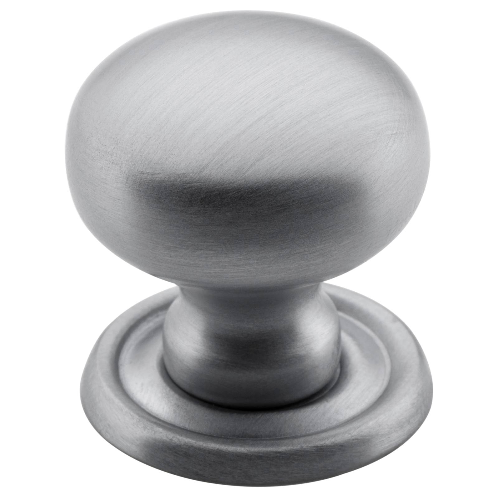 Small Plain Cupboard Knob, Satin Chrome