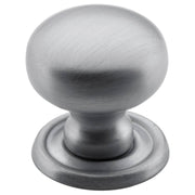Small Plain Cupboard Knob, Satin Chrome