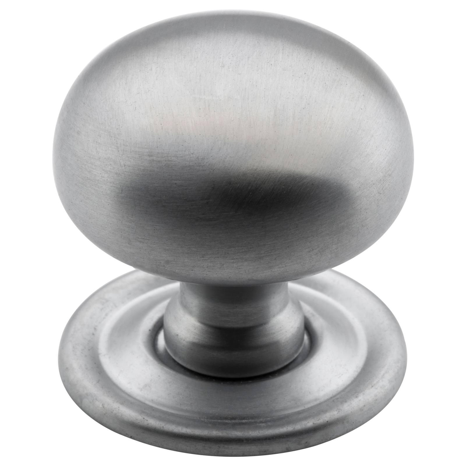 Medium Plain Cupboard Knob, Satin Chrome