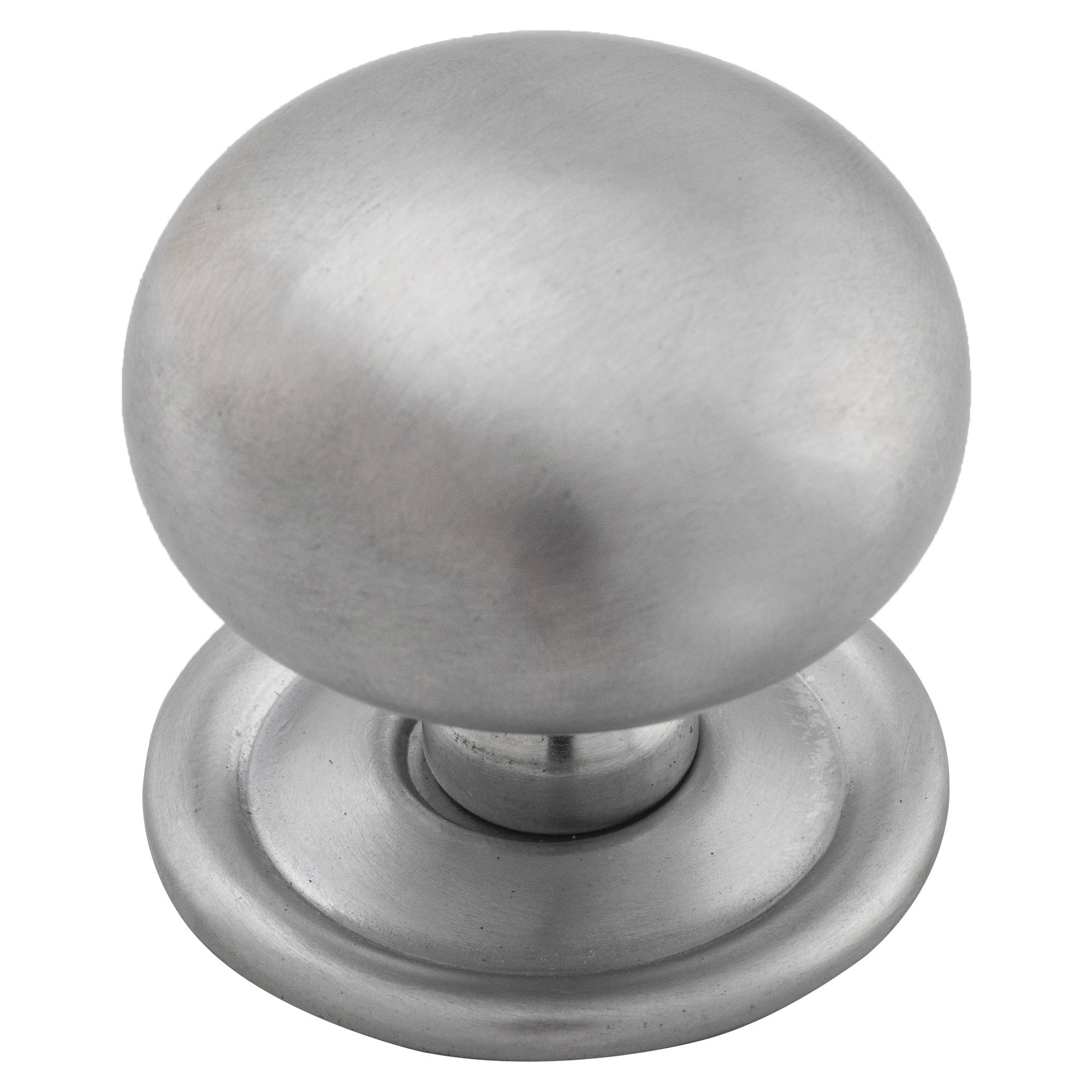 Large Plain Cupboard Knob, Satin Chrome