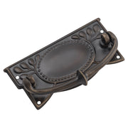 Cabinet Pull Handle Sheet Brass Edwardian, Antique Brass