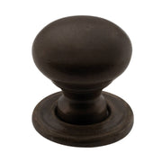 Extra Small Plain Cupboard Knob, Antique Brass