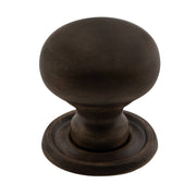 Small Plain Cupboard Knob, Antique Brass