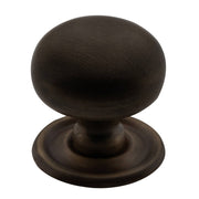 Medium Plain Cupboard Knob, Antique Brass